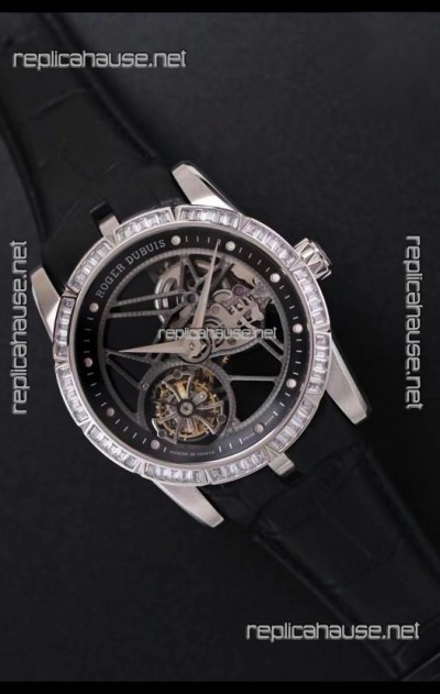 Roger Dubuis Excalibur Spider Flying Tourbillon Skeleton Titanium Casing 1:1 Mirror Swiss Watch