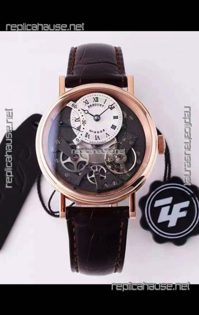 Breguet Tradition 7057BR/R9/9W6 Pink Gold Dual Tourbillon Swiss Replica Watch