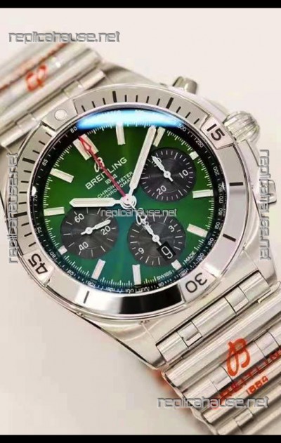 Breitling Chronomat B01 42 Edition Swiss 904L Steel Casing Green Dial 1:1 Mirror Replica Watch