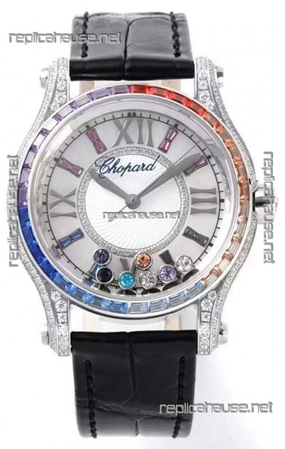 Chopard Happy Sport Swiss Automatic Replica Watch - Steel Casing -  36MM Wide 