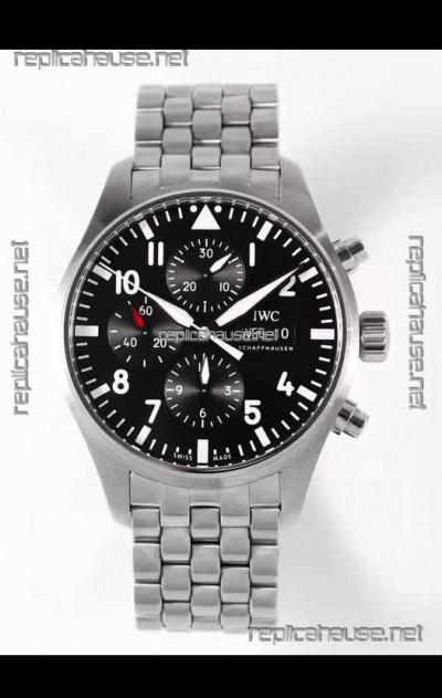 IWC Pilot Chronograph Le Petit Prince Edition Black Dial 1:1 Mirror Replica Watch