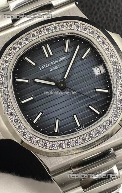 Patek Philippe Nautilus 5713/1G 904L Steel 2023 Updated Mirror Replica Watch - Blue Dial