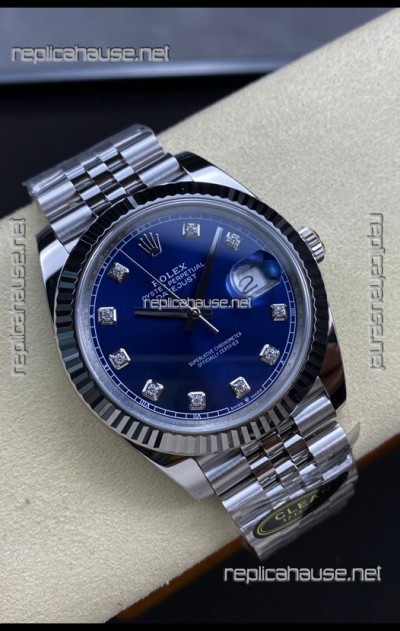 Rolex Datejust 126334 41MM ETA 3235 Swiss 1:1 Mirror Replica Watch in 904L Steel - Blue Dial