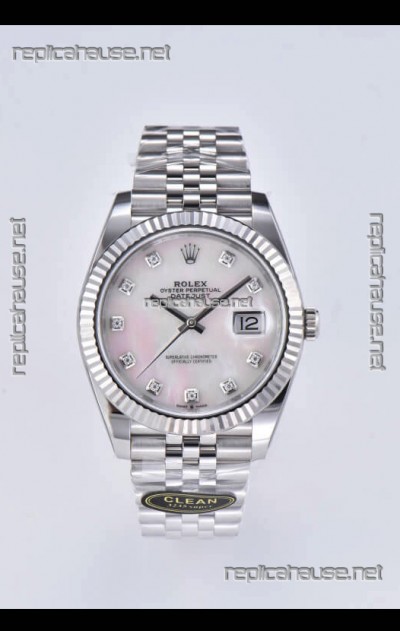 Rolex Datejust 126334 41MM ETA 3235 Swiss 1:1 Mirror Replica Watch in 904L Steel - Pearl Dial