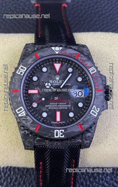 Rolex Submariner DiW Carbon Fiber Edition Swiss Replica Watch - 1:1 Mirror Replica