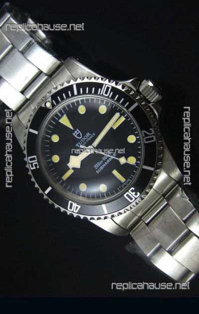 Tudor Oyster Prince Vintage 200M Black Dial Dot Markers Swiss 1:1 Mirror Replica Watch 