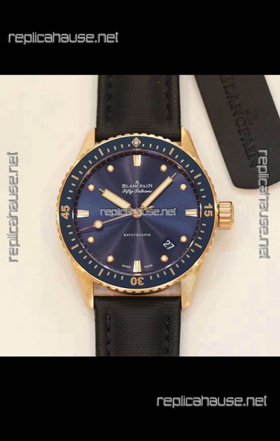 Blancpain Fifty Fathoms BATHYSCAPHE Rose Gold Edition Swiss Replica 1:1 Swiss Watch