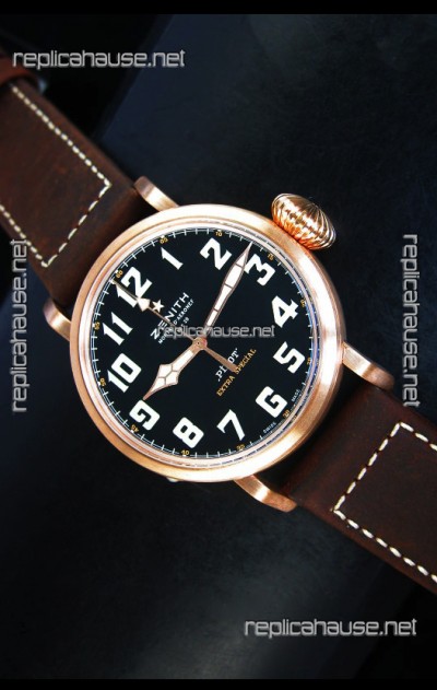Zenith Pilot Type 20 Extra Special Edition Yellow Gold Swiss 1:1 Mirror Replica Watch 