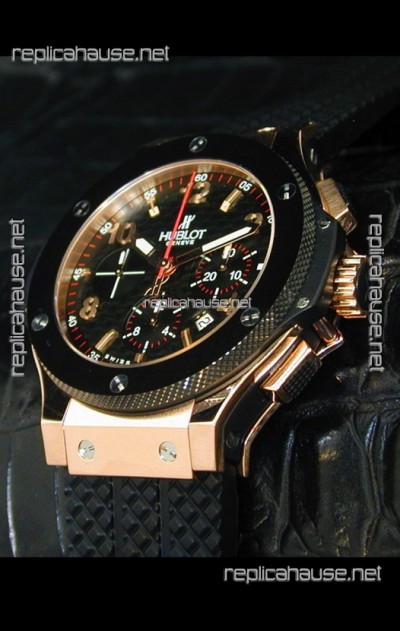Hublot Big Bang Swiss Replica Watch in Rose Gold Case