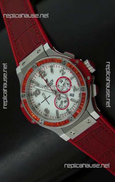 Hublot Big Bang Japanese Repica Watch in Red Strap