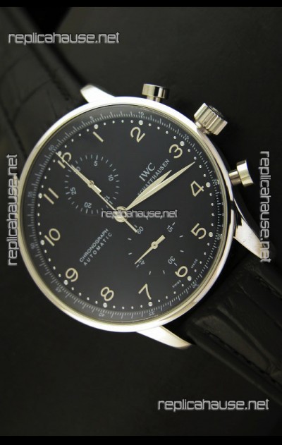 IWC Portuguese Chronograph Swiss Replica Watch in Stainless Steel 1:1 Mirror Replica Edition
