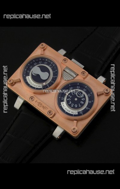 Maximilian Busser and Friends Horological Machine Watch in Pink Gold Casing