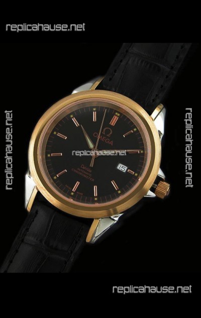 Omega Deville Escapement Mechanical Watch in Pink Gold