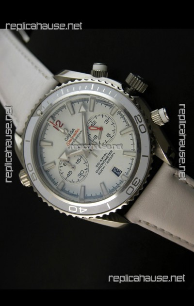 Omega Seamaster The Planet Ocean Japanese Replica Watch in White