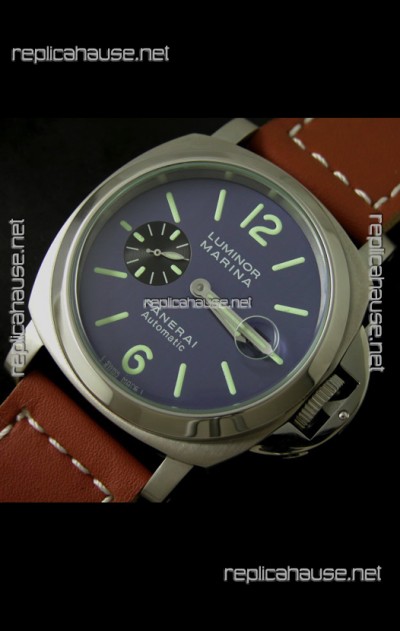 Panerai Luminor Marina Swiss Automatic Watch in Blue Dial