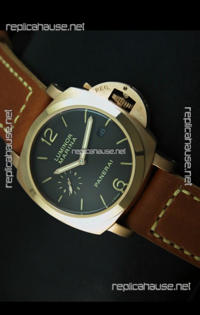 Panerai Luminor Marina 42MM Japanese Replica Watch Pink Gold