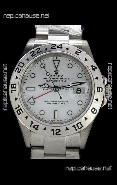 Rolex Explorer II Swiss Replica Automatic Watch in White