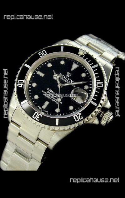 Rolex Submariner Oyster Perpetual Japanese Replica Watch in Black