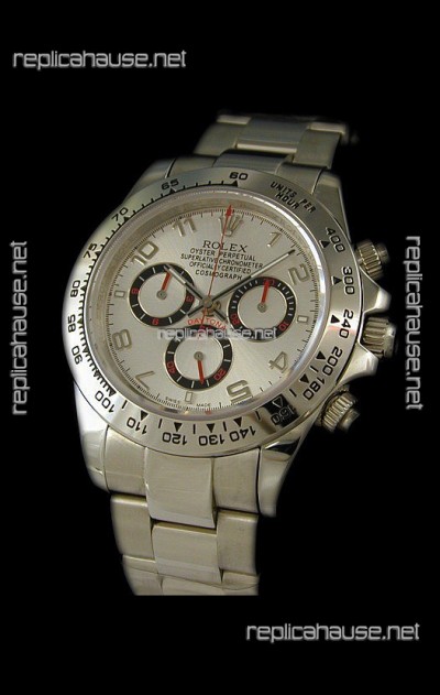 Rolex Daytona Cosmograph Swiss Replica Watch in White Dial