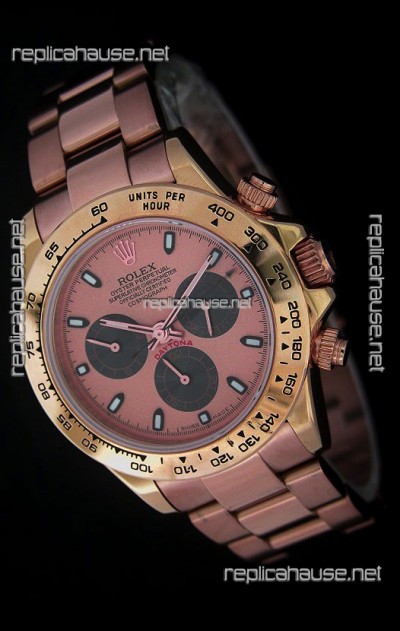 Rolex Daytona Cosmograph Swiss Replica Rose Gold Watch 