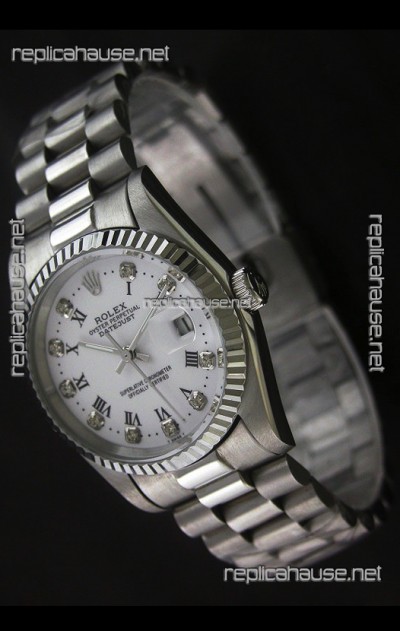 Rolex Datejust Oyster Perpetual Diamonds Japanese Watch