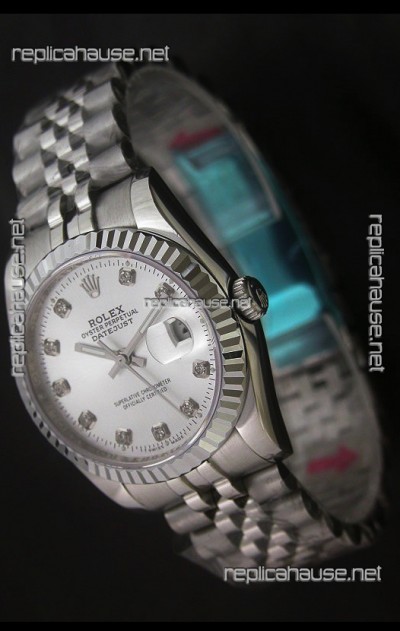 Rolex Datejust Oyster Perpetual Superlative ChronoMeter Japanese Replica Watch in Diamond Markers