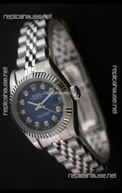 Rolex Datejust Oyster Perpetual Superlative ChronoMeter Japanese Watch in Blue Dial