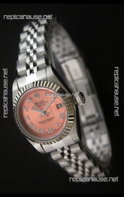 Rolex Datejust Oyster Perpetual Superlative ChronoMeter Japanese Watch in Orange Dial