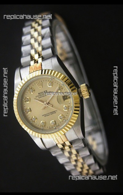 Rolex Datejust Oyster Perpetual Superlative ChronoMeter Japanese Gold Watch 