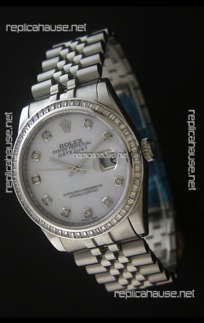 Rolex Datejust Japanese Replica Automatic Watch in White Dial