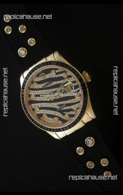 Rolex DateJust Gold Diamond Japanese Replica Watch