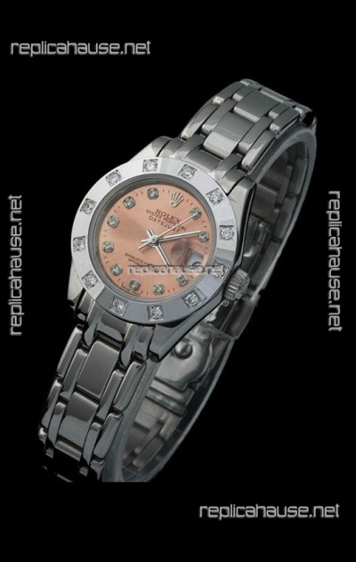 Rolex Datejust Ladies Japanese Replica Ladies Watch in Brown Dial