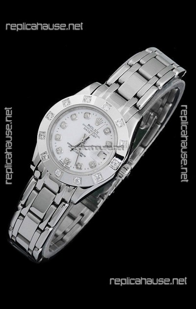 Rolex Datejust Ladies Swiss Replica Ladies Watch in Diamond Markers