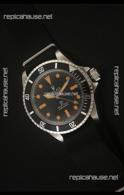 Rolex Vintage Submariner Japanese Replica Watch in Orange Markers