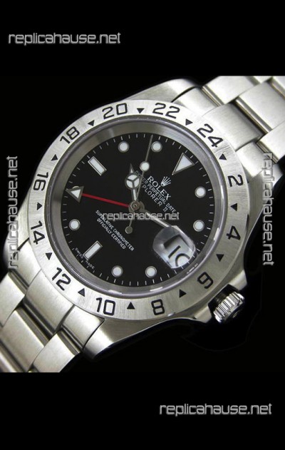 Rolex Explorer II Swiss Replica Automatic Watch in Black Dial