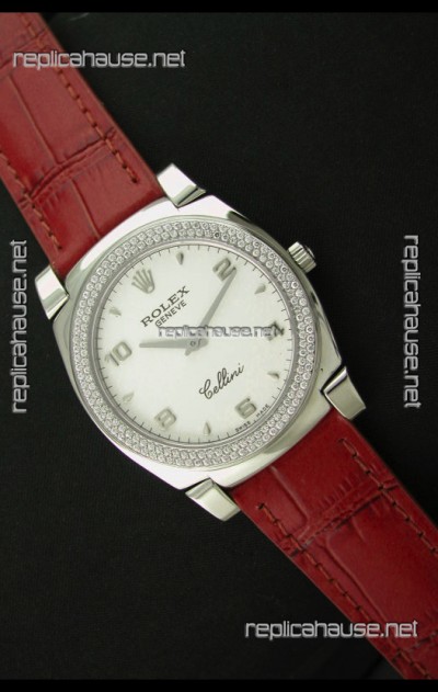 Rolex Cellini Japanese Replica Watch in Numeral and Stick Hour Markers