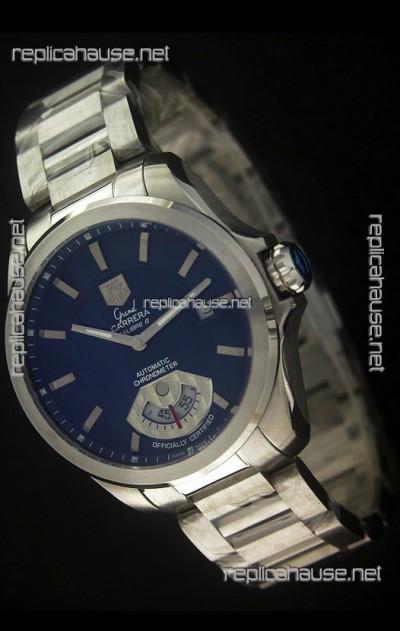 Tag Heuer Grand Carrera Calibre Swiss Automatic Watch in Blue Dial