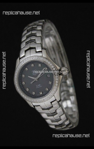Tag Heuer Link Swiss Ladies Watch in Mother of Pearl Grey Dial