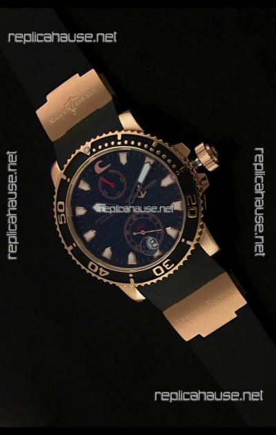 Ulysse Nardin No.270 Swiss Watch in Black Wave Dial