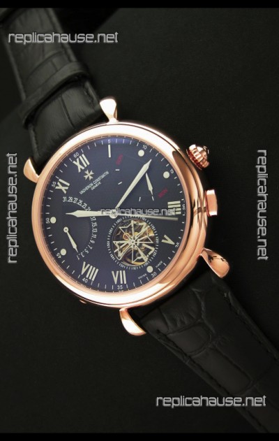 Vacheron Constantin Reserve Tourbillon Japanese Replica Watch in Rose Gold