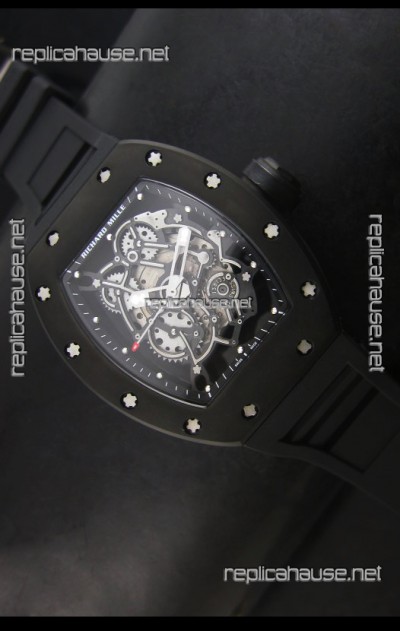 Richard Mille RM055 Bubba Watson Swiss Replica Watch in Black Indexes