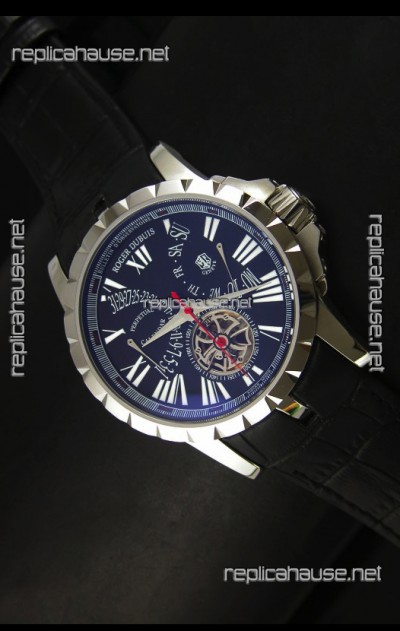 Roger Dubuis Excalibur Calendar Watch in Black Dial 