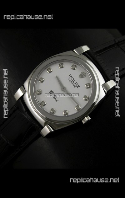 Rolex Cellini Japanese Replica Watch with Diamond Hour Markers
