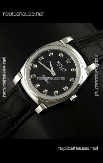 Rolex Cellini Japanese Replica Watch in Diamond Hour Markers