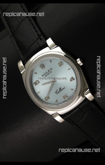 Rolex Cellini Japanese Replica Watch in Silver Dial