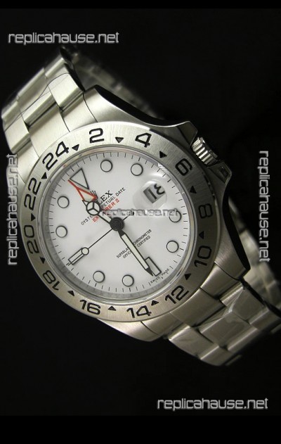 Rolex Explorer II Japanese Replica Automatic Black Steel Watch 43MM