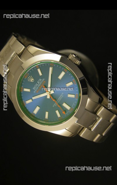Rolex Milgauss 116400GV Swiss Watch with Blue Dial