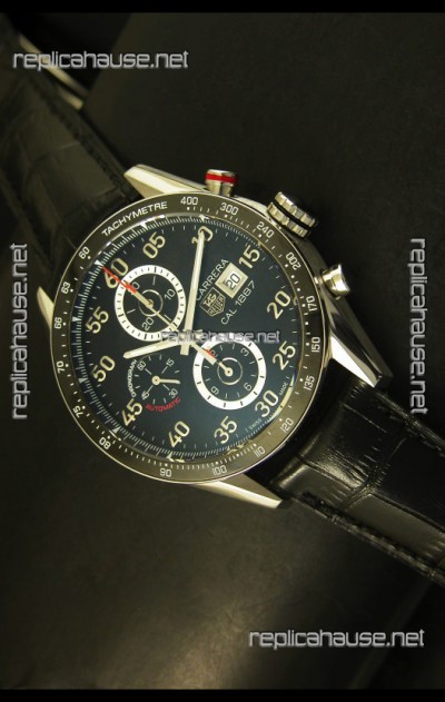Tag Heuer Carrera Calibre 1887 Black Dial Watch - 1:1 Mirror Replica 