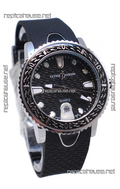Ulysse Nardin Lady Diver Starry Night Replica Watch in Black Dial