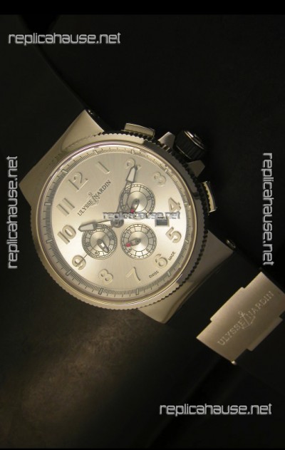 Ulysse Nardin Marine Chronograph Stainless Steel Arabic Dial - 1:1 Mirror Replica